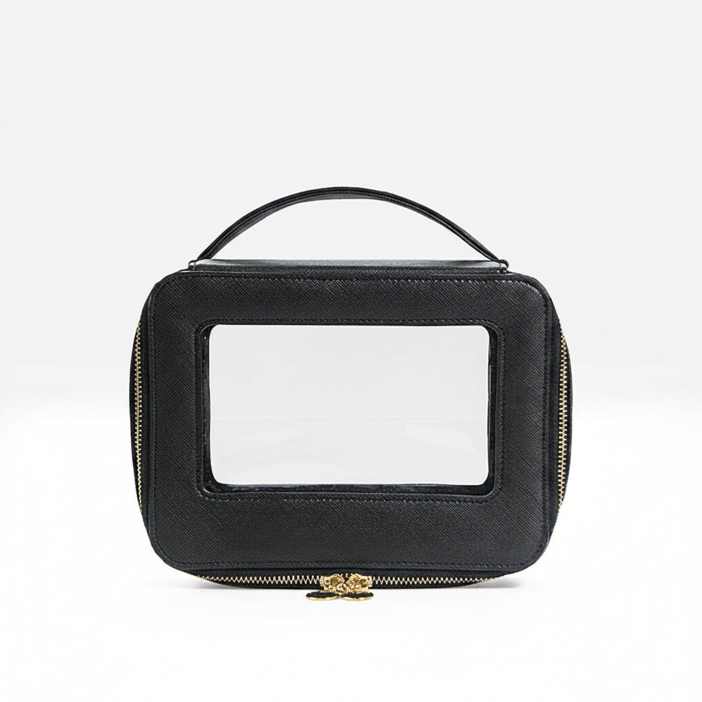 Clear Travel Cosmetic Bag — Portable Makeup Organiser Case