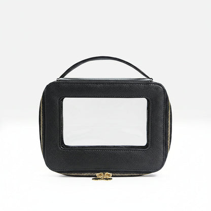 Clear Travel Cosmetic Bag — Portable Makeup Organiser Case
